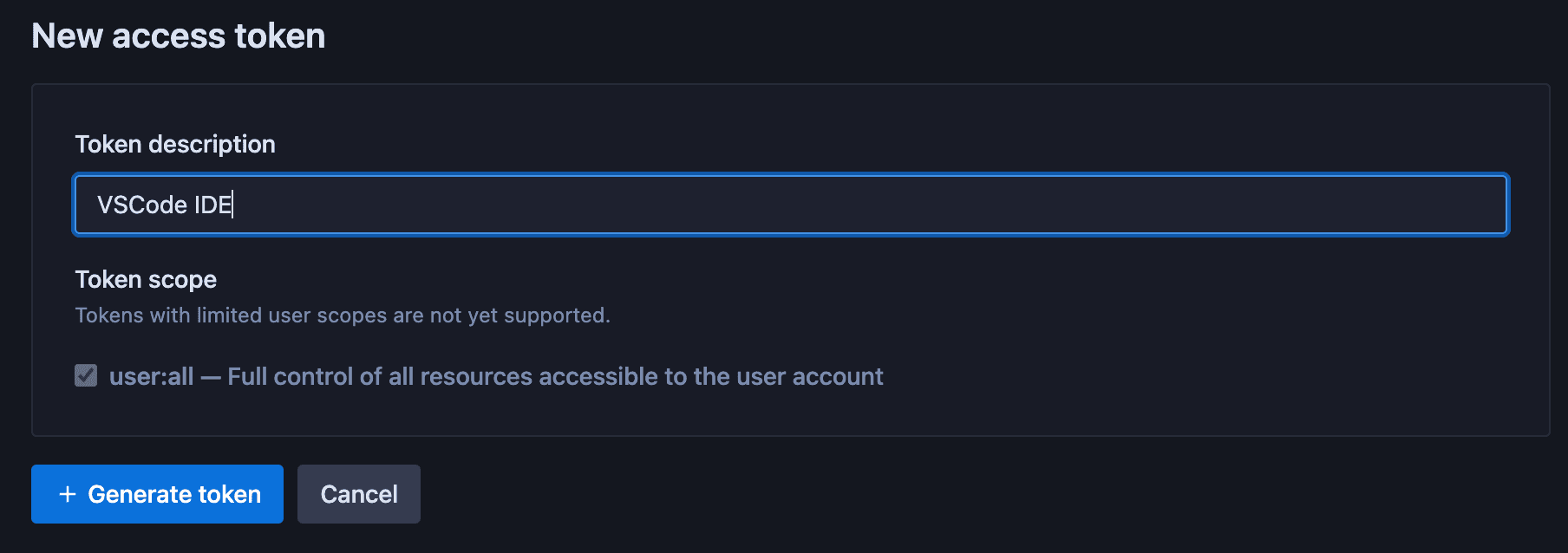 Token name